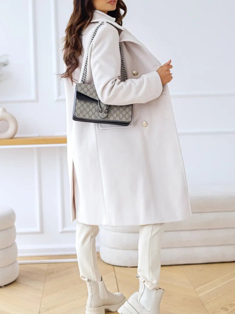 Women's Double Breasted Long Coat - Women's Coat - Wild Eye Vision