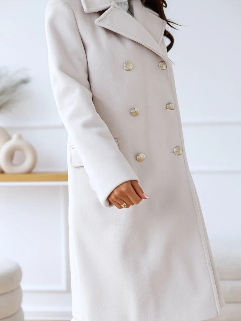 Women's Double Breasted Long Coat - Women's Coat - Wild Eye Vision