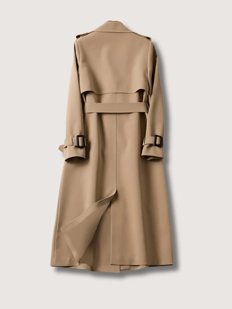 Women's Elegant Double Breasted Belted Trench Coat - Women's Coat - Wild Eye Vision