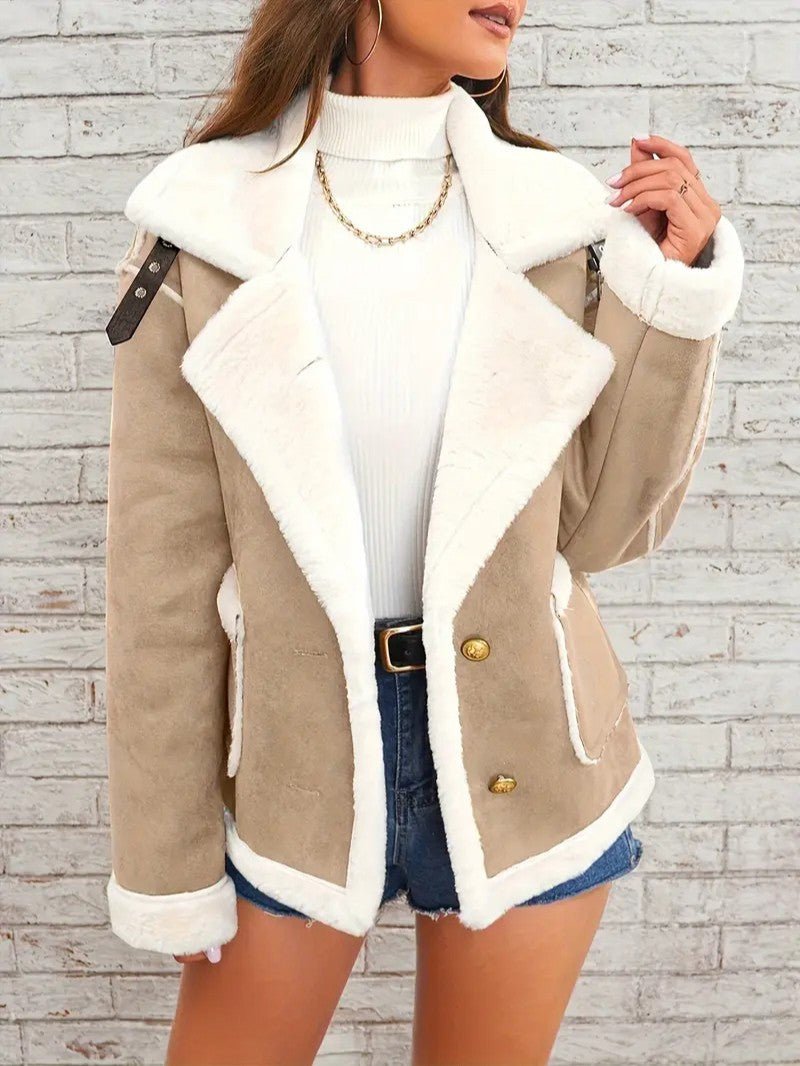 Women's Elegant Lapel Winter Coat - Women's Coat - Wild Eye Vision