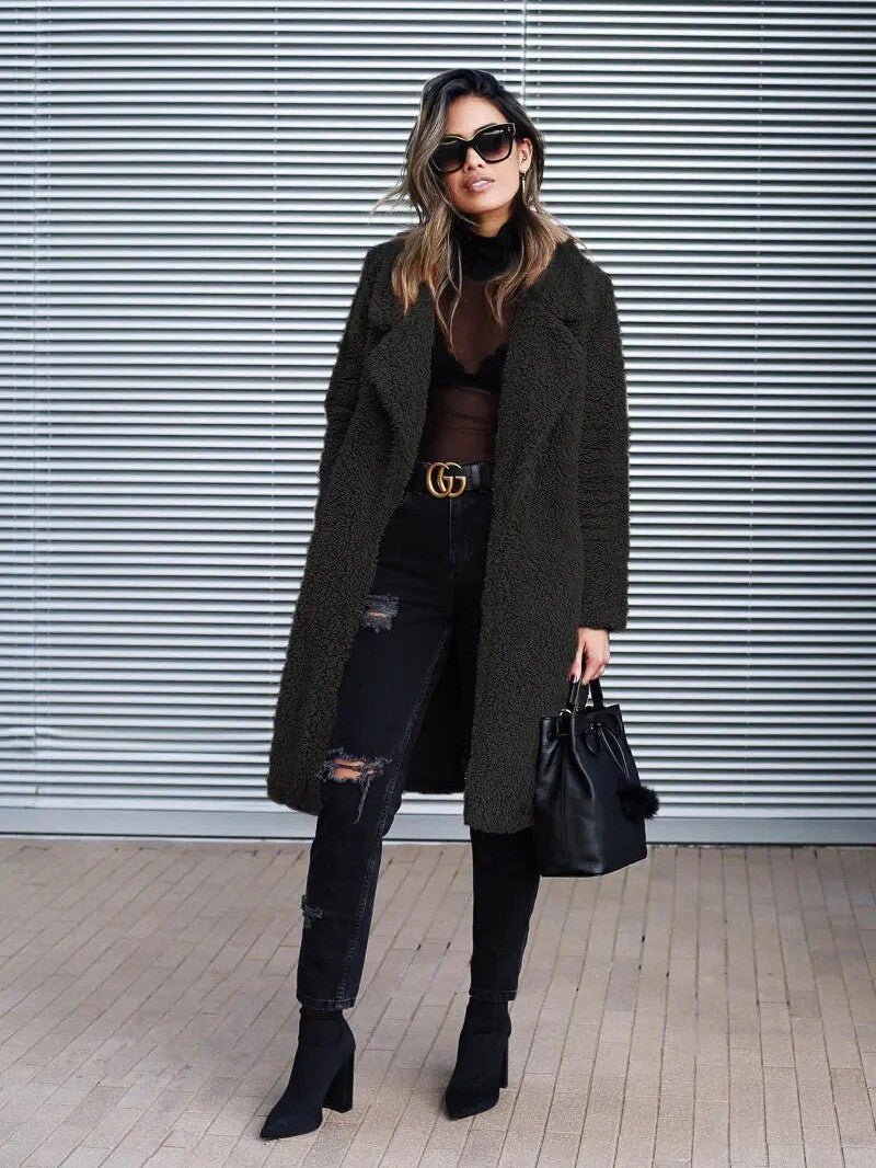 Women’s Long Fleece Coat - Women's Coat - Wild Eye Vision