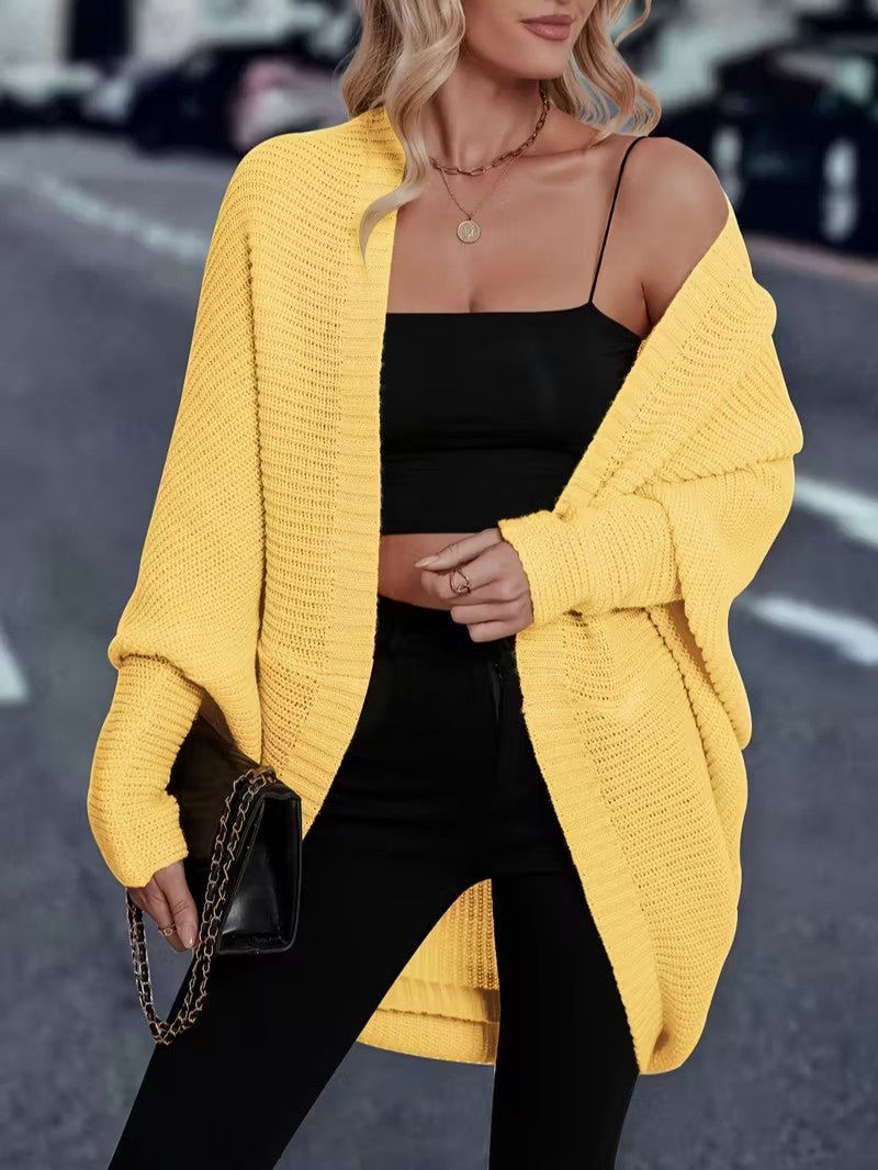 Women’s Long Open Front Cardigan - Women Knit Cardigan - Wild Eye Vision