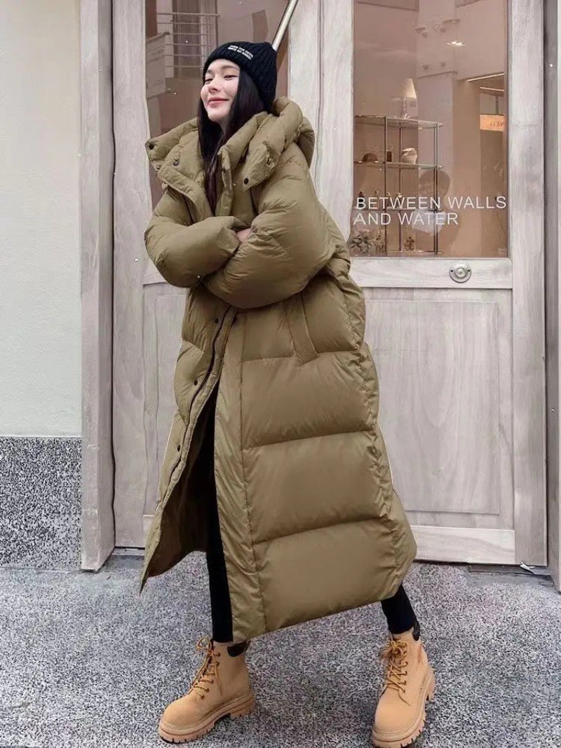 Women's Long Puffer Coat with Hood - Women's Coat - Wild Eye Vision