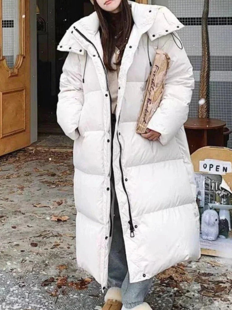 Women's Long Puffer Coat with Hood - Women's Coat - Wild Eye Vision