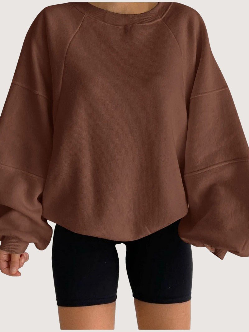 Women’s Loose Fit Balloon Sleeve Jumper - Women Jumper - Wild Eye Vision