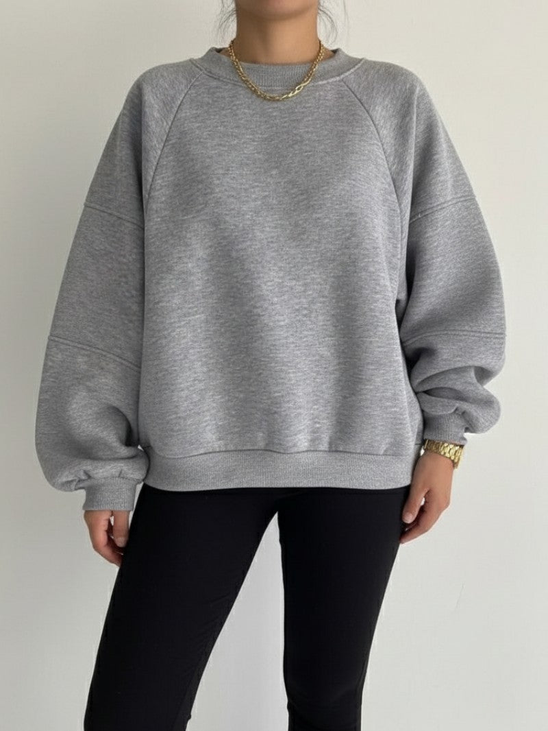 Women’s Loose Fit Balloon Sleeve Jumper - Women Jumper - Wild Eye Vision