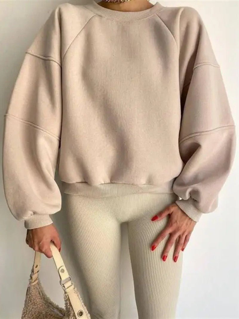 Women’s Loose Fit Balloon Sleeve Jumper - Women Jumper - Wild Eye Vision