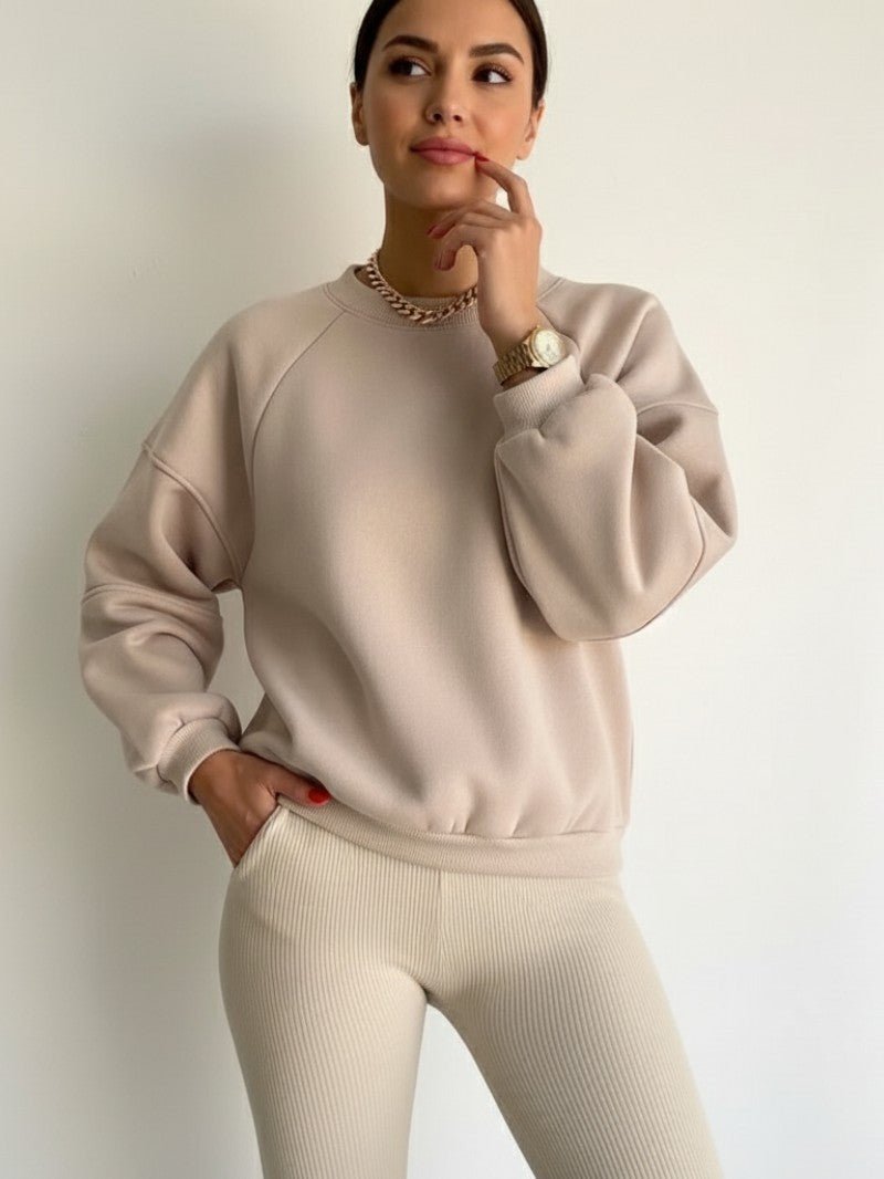 Women’s Loose Fit Balloon Sleeve Jumper - Women Jumper - Wild Eye Vision