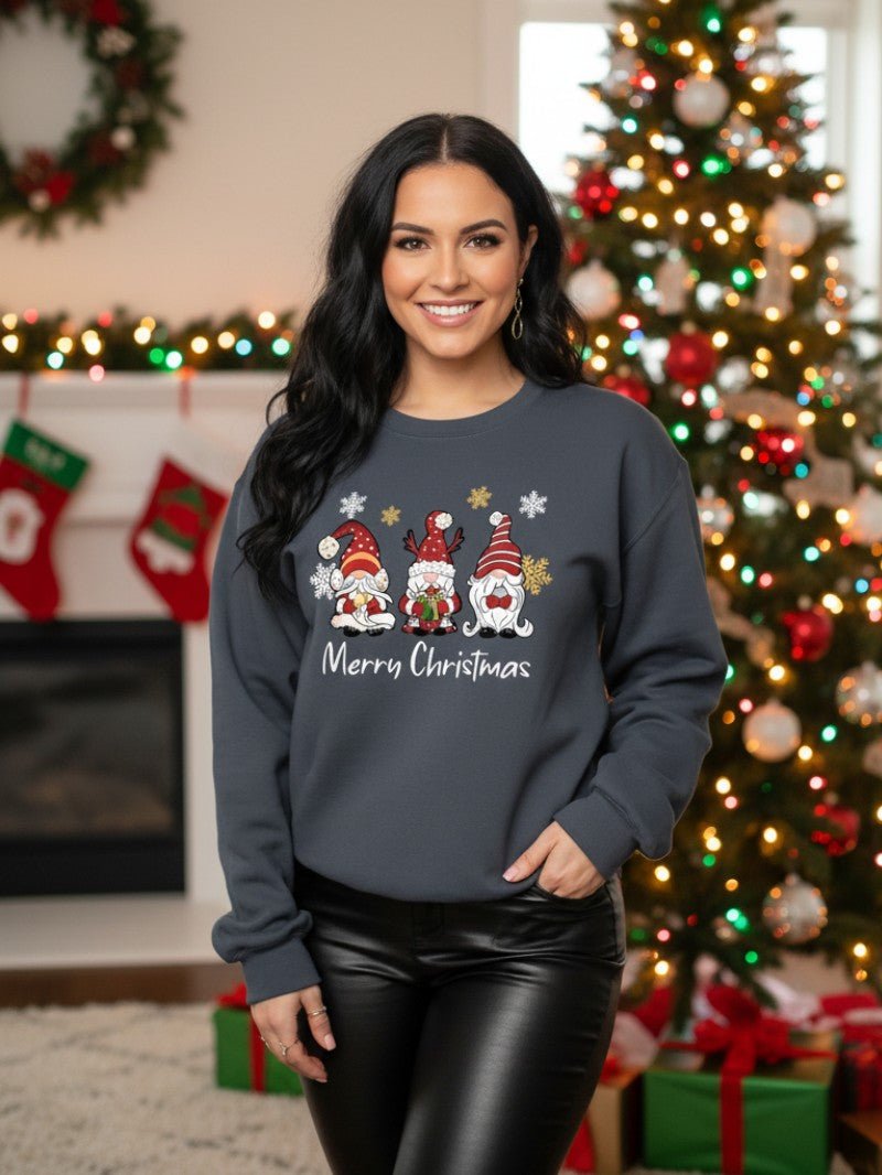Women’s Merry Christmas Gnome Sweatshirt - Ladies Christmas Jumpers - Wild Eye Vision