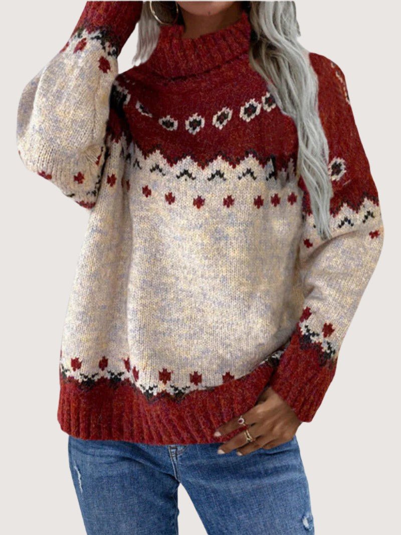 Women's Nordic Knit Jumper - Women Knitted Jumper - Wild Eye Vision