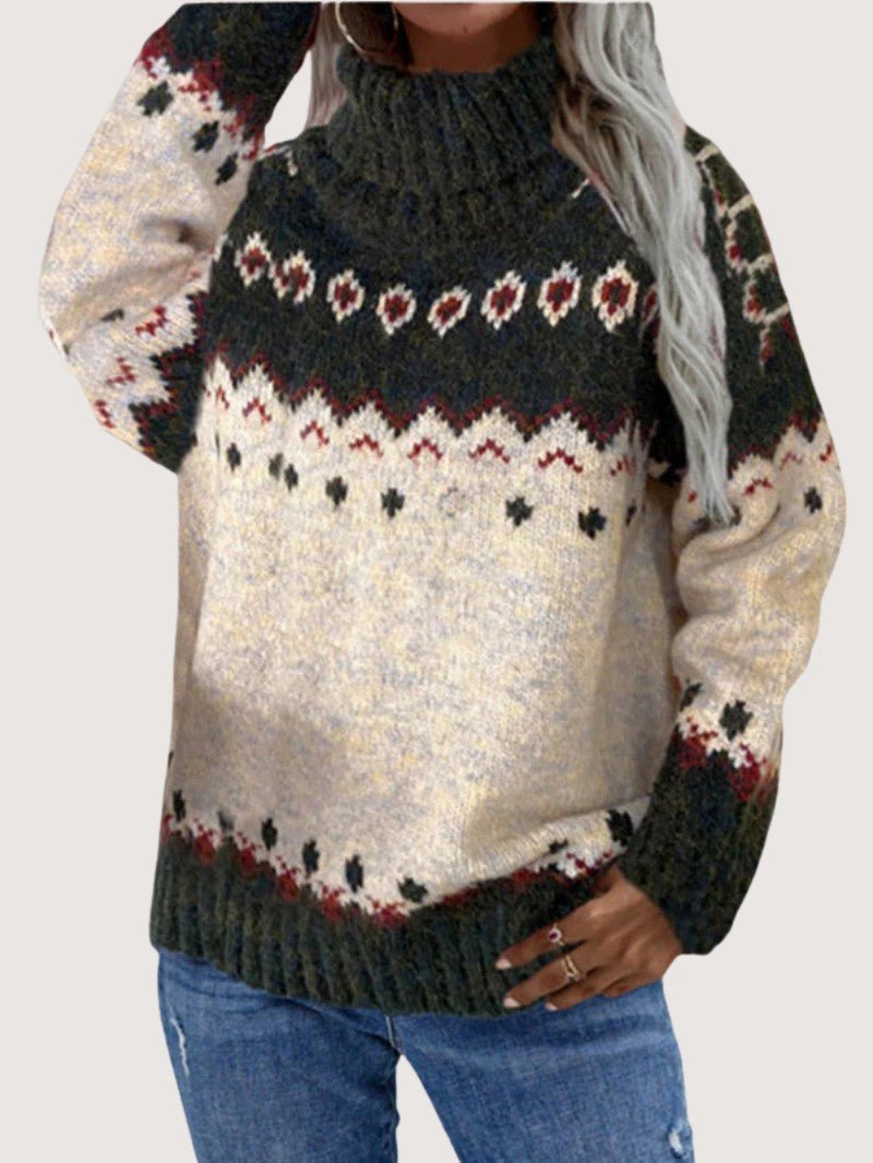 Women's Nordic Knit Jumper - Women Knitted Jumper - Wild Eye Vision