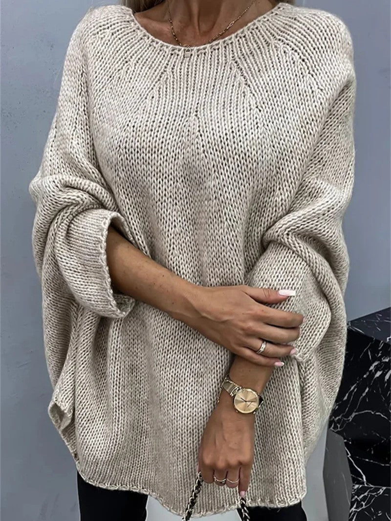 Women's Oversized Batwing Knit Jumper - Women Knitted Jumper - Wild Eye Vision
