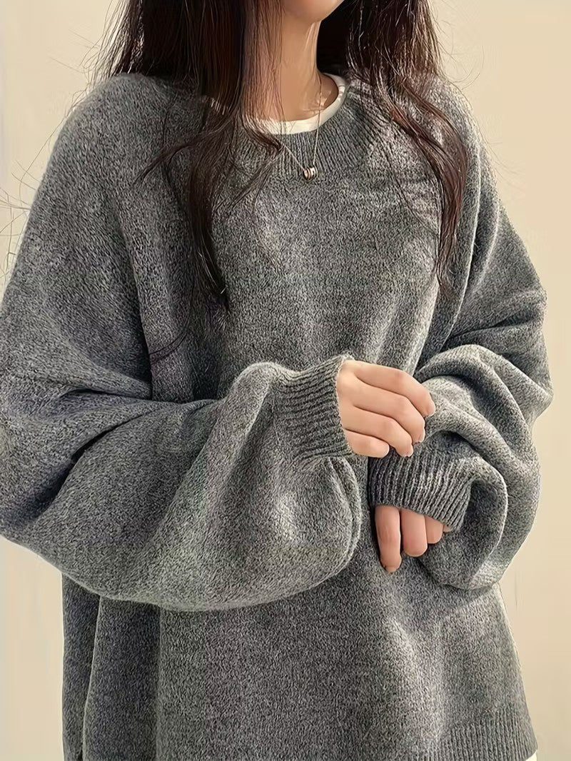 Women’s Oversized Lantern Sleeve Jumper - Women Jumper - Wild Eye Vision