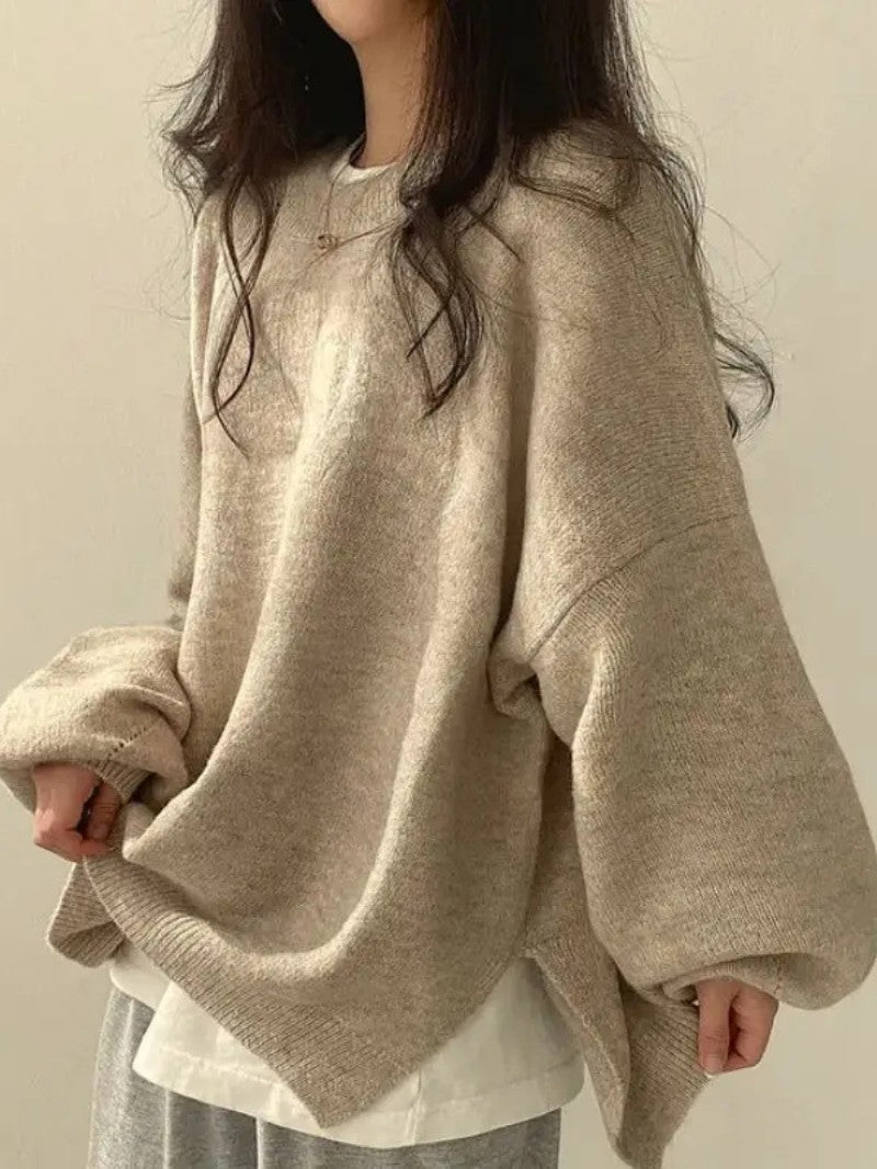 Women’s Oversized Lantern Sleeve Jumper - Women Jumper - Wild Eye Vision