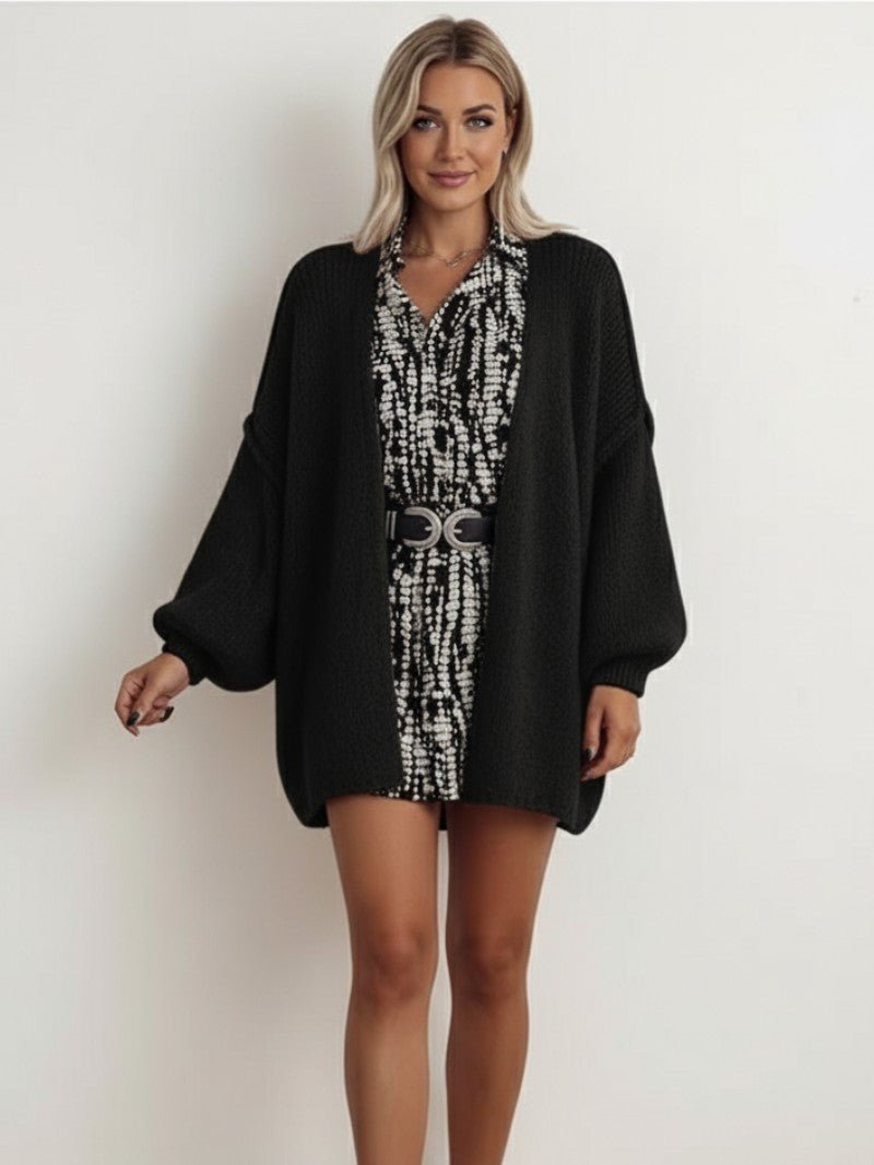 Women’s Oversized Open Knit Cardigan - Women Cardigan - Wild Eye Vision