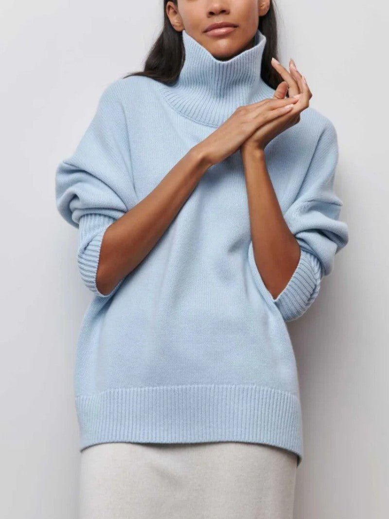 Women’s Oversized Turtleneck Jumper - Women Jumper - Wild Eye Vision