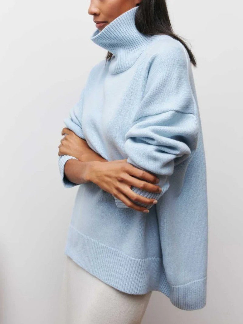 Women’s Oversized Turtleneck Jumper - Women Jumper - Wild Eye Vision