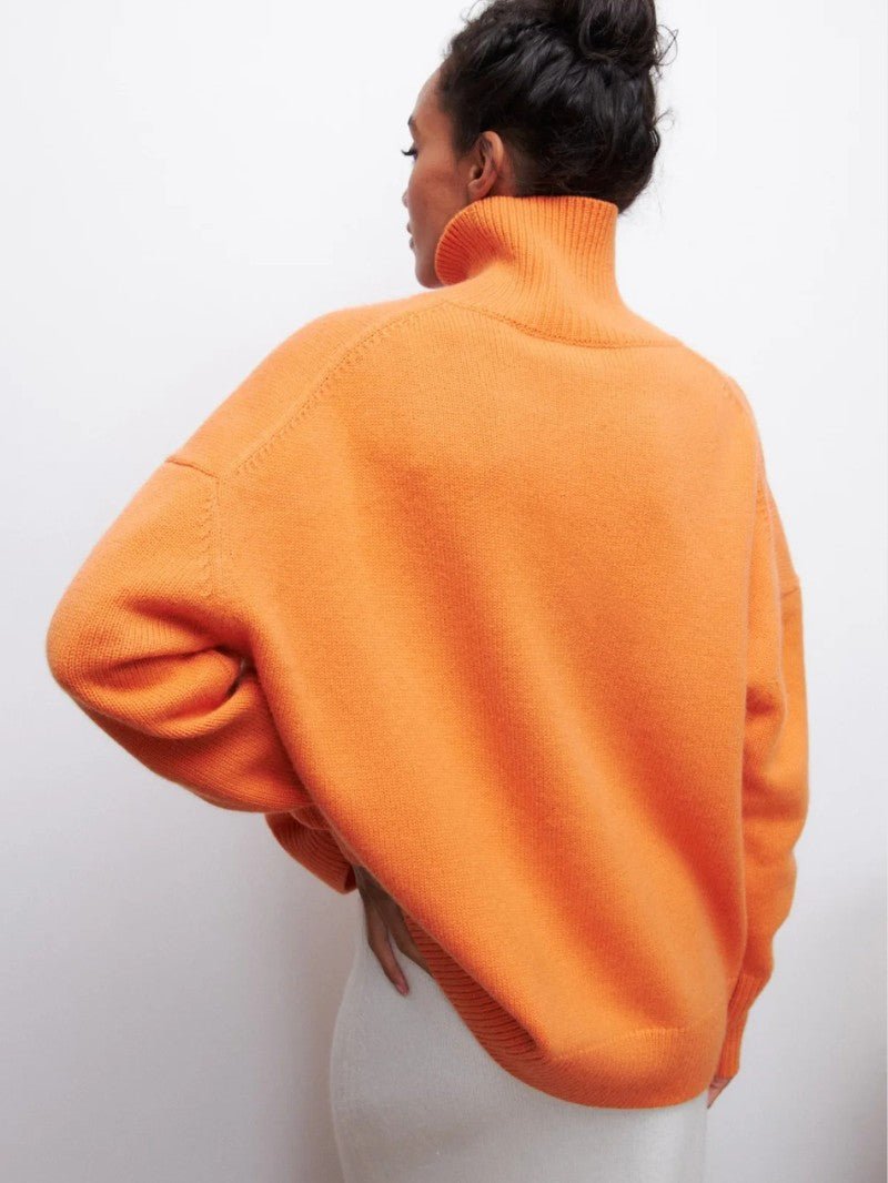 Women’s Oversized Turtleneck Jumper - Women Jumper - Wild Eye Vision