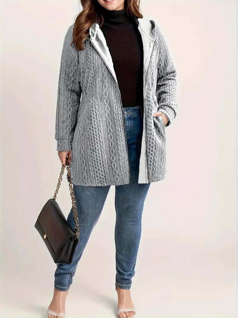 Women's Plus Size Casual Zip Coat - Women's Coat - Wild Eye Vision