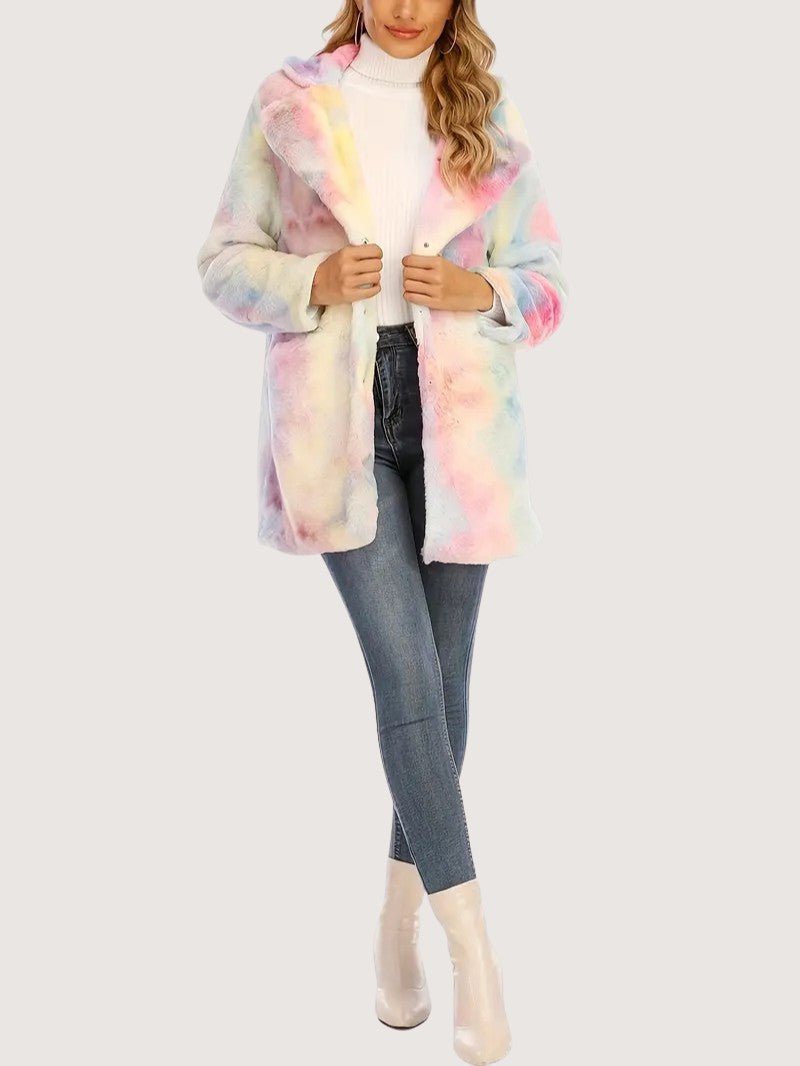 Women's Plush Button Winter Coat - Women's Coat - Wild Eye Vision