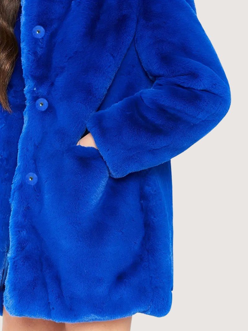 Women's Plush Button Winter Coat - Women's Coat - Wild Eye Vision