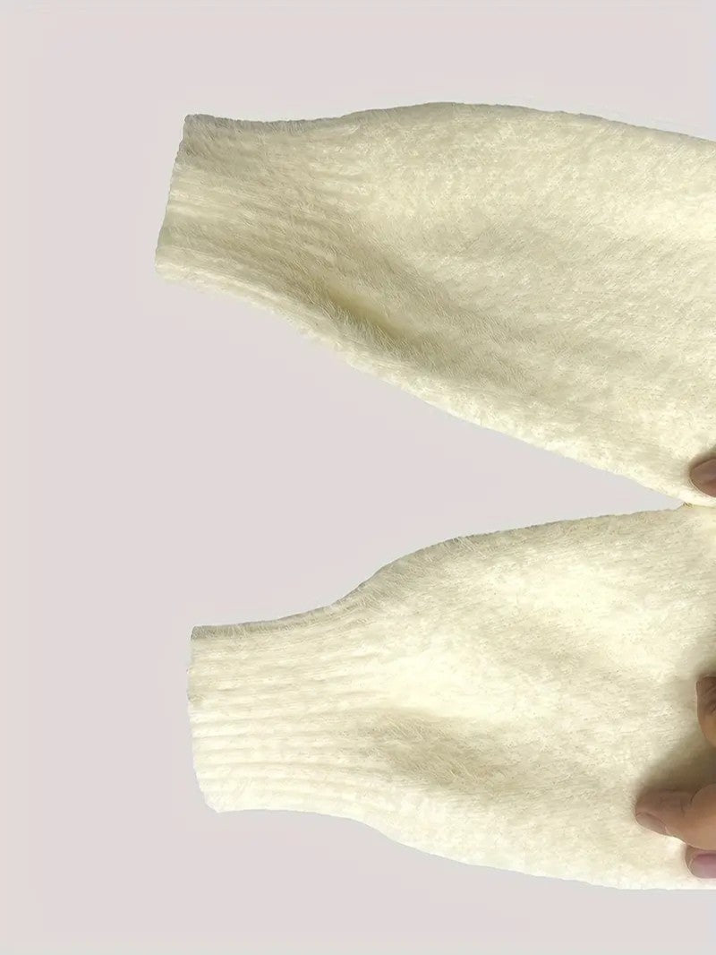 Women’s Reindeer Embroidered Half - Turtleneck Sweater - Ladies Christmas Jumpers - Wild Eye Vision