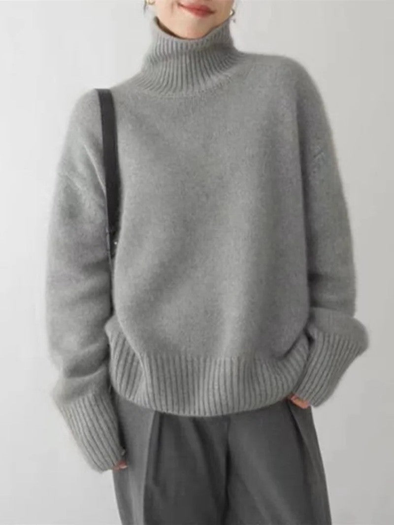 Women’s Relaxed Turtleneck Jumper - Women Jumper - Wild Eye Vision