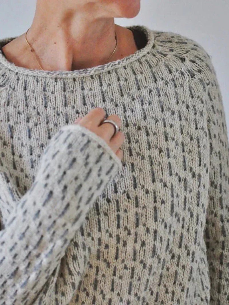 Women's Ribbed Crewneck Knit Jumper - Women Knitted Jumper - Wild Eye Vision