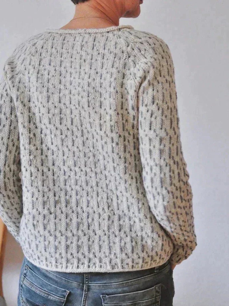 Women's Ribbed Crewneck Knit Jumper - Women Knitted Jumper - Wild Eye Vision