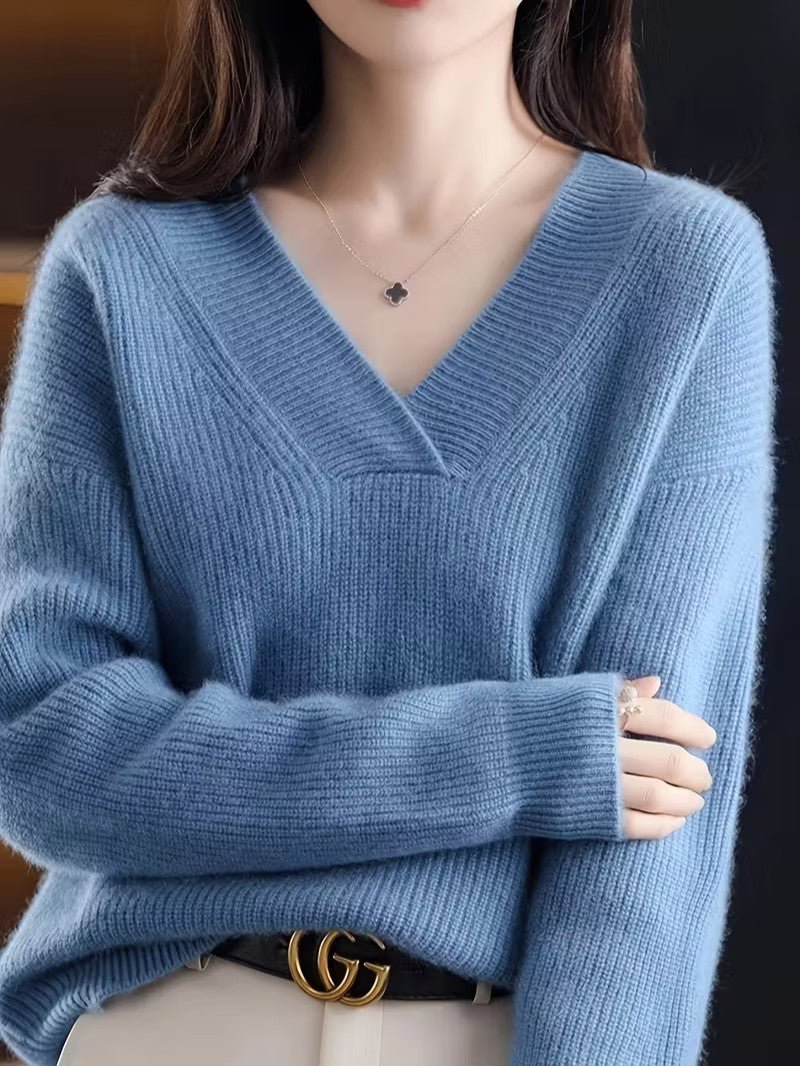 Women’s Soft V Neck Jumper - Women Jumper - Wild Eye Vision
