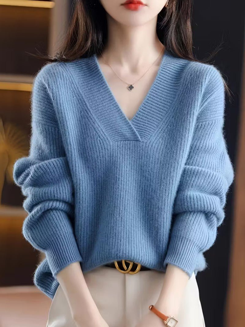 Women’s Soft V Neck Jumper - Women Jumper - Wild Eye Vision