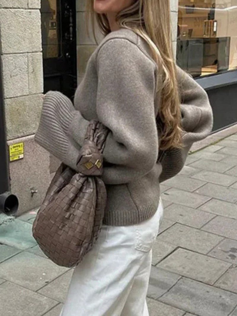 Women's V - Neck Button Cardigan - Women Cardigan - Wild Eye Vision